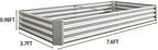 Metal Raised Garden Bed for Outdoor Vegetable & Flower Gardening: 7.6x3.7ft Large Galvanized Steel Planter Box, Easy Assembly Deep Root Garden Beds for Backyard, Patio (Silver with 8x4x1ft) - Image 2