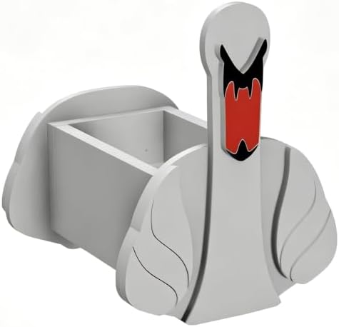 Animal PVC Flower Pot, Swan Shaped Succulent Planter Flower Holder for Garden Patio Balcony Window Sill, for Birthday Pet Lovers, 36x22cm(14x9in) by Unknown