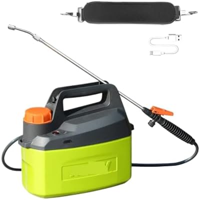 QUQUQ Indoor Outdoor Watering Plants Electric Sprayer with Adjustable Misting Nozzle and USB Type-C Charger Shoulder Strap Watering Equipment(Green) by Unknown