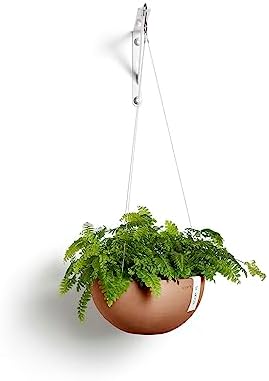 Ecopots Hanging Brussels Round Planter, Terracotta Color, 13" - Image 2