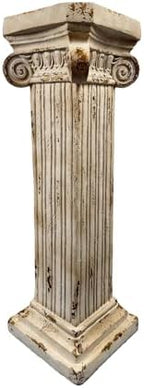 38.18" Tall Roman Column Pedestal Plant Stand with Base, Greek Style Pillar Sculpture Display Stand, Magnesium Oxide Large Decorative Pedestal for Indoor Outdoor Garden Patio Wedding Party Decor - Image 4