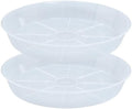 2 Pack Plant Saucer Drip Tray 22 inch, Large Heavy Sturdy Plastic Planter Flower Pot Saucers for Indoor Outdoor Garden, Plant Water Drip Trays for pots (22" 2Pack, Clear) by Afrine