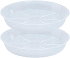 2 Pack Plant Saucer Drip Tray 19 inch, Large Heavy Sturdy Plastic Planter Flower Pot Saucers for Indoor Outdoor Garden, Plant Water Drip Trays for pots (19" 2Pack, Clear) by Afrine