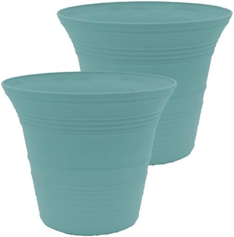 The HC Companies Sedona Self-Watering Planter Pot, 14 Inch, 2-Pack by TheHCCompanies