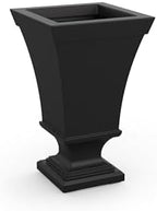 Mayne Vienna 25in Self-Watering Tall Square Urn Planter, Black - Image 2