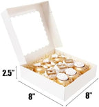 Bakepacker Auto-pop Up Pie Boxes with Window 8x8x2.5 inches 55pcs White - Image 4