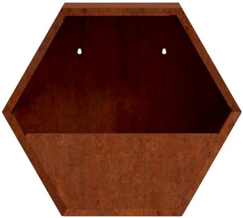 Wall Planter Set of 2, Corten Steel Vertical Hanging Garden Pots for Balcony, Patio, and Garden, 18.1 x 3.9 x 15.7 Inches, Weathered Rustic Finish - Image 6