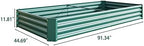 Metal Raised Garden Bed for Outdoor Vegetable & Flower Gardening: 7.6x3.7ft Large Galvanized Steel Planter Box, Easy Assembly Deep Root Garden Beds for Backyard, Patio (Green with 8x4x1ft) - Image 2