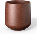 Kante Accent Round Curved Rusty Concrete Planter 13" Dia, Outdoor by Unknown