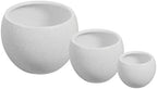 Beuta Large Poly Planters for Outdoor Plants - Set of 3, 8/12/14 Inches Outdoor Planters for Porch - Tall Planter for Outdoor & Indoor Plants | Large Indoor Plant Pot - USA Made - Limewash by Beuta