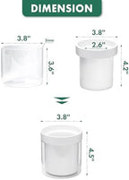 Phoenix Vine 4 Inch Self Watering Planter, White Terracotta Clay Pot with Glass Reservoir for Indoor Plants, Herbs, Flowers, Set of 4, 52-B-E-4 - Image 3