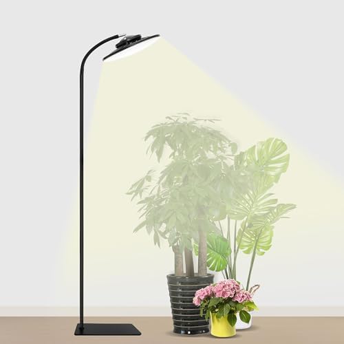 100W Grow Light for Indoor Plants, Full Spectrum LED Tall Plant Lights with Timer, Standing Floor Growing Lamp, 67" Height Adjustable for Large Many Plants by Geciliaoran