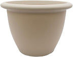 The HC Companies Sevilla Flower Planters - Durable Outdoor & Indoor Planter - Round Lightweight Self Watering Plant Pots for Herbs & More (14" Cottage Stone, Pack of 1) by TheHCCompanies