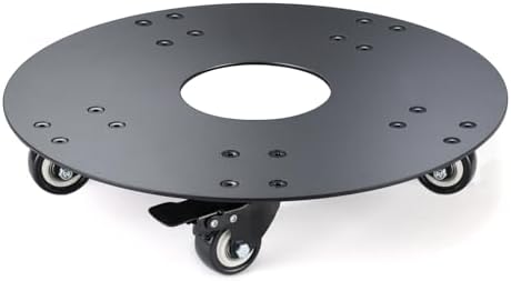 Plant Stand with Wheels,3.0mm Thick Aluminum Alloy Plant Caddy with Wheels Heavy Duty, Rolling Plant Stand Holds 18 Inch and 500lbs(Black) by YUjieSTC