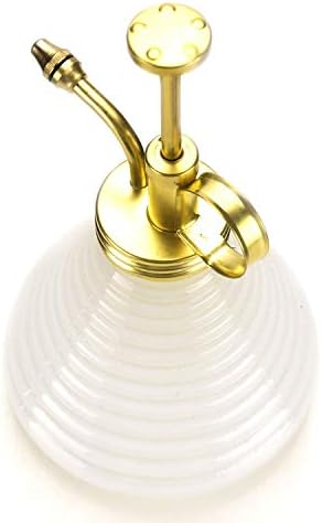 Plant Mister- White Color Glass Bottle & Brass Sprayer (Matt Gold) - Image 6