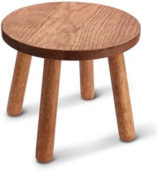 Solid Wooden Stool,Plant Stand,Step Stool,Light Walnut,10" H by zaowofires