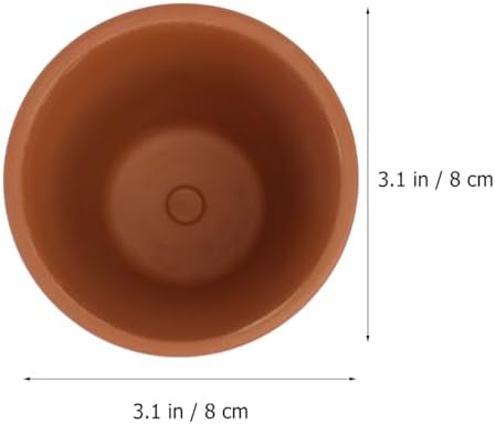 Red Clay Succulent Pots with Drainage and 5 Saucers, 8x8 Cm Terracotta Plant Containers for Indoor and Outdoor Gardening, Breathable Flower Planters Set of 5 - Image 2