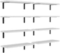 DOLLFIO Floating Wall Shelves, Decor & Storage, White, 16.5'', 8Pcs by DOLLFIO