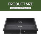 NATSUKY Square Plant Saucer 12 Inch 4 Pack Tray Plastic Pot for Outdoor - Image 3