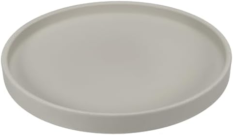 PATIKIL 8.9 Inch Round Ceramic Plant Saucer, Plant Saucer Tray Flower Planter Drip Tray for Indoors Outdoors Patio Balcony, Gray by PATIKIL