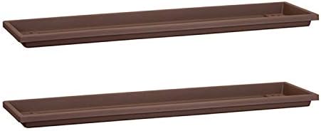 The HC Companies Venetian 18 Inch Planter Saucer, Chocolate, 2-Pack by TheHCCompanies