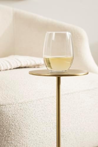Kate and Laurel Hersi Decorative Modern Pedestal Drink Table; 7 x 7 x 20; Gold; Cast Aluminum Mini Table with Teardrop Base for Use as Small Plant Stand or Living Room Martini Table - Image 5