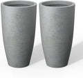 Kante Set of 2 Pale Gray Concrete Round Planters 23.6" Tall Home & Outdoor by Unknown