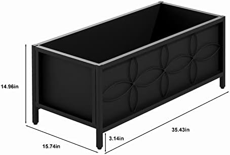 Zhongma Sturdy Raised Garden Bed with Inner Fabric Liners for Vegetables Flower, Planter Box for Backyard Patio Balcony. Inner Size: 33.85x14.17x11 inch - Image 3