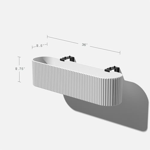 Veradek Demi Series Railing Planter - Round Window Box with Bracket - Image 3