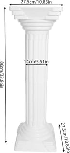 Elegant 4Pcs Roman Column Set - 34 Inch Plastic Greek Column Statues with Flower Pot Pedestal Stands for Wedding Decoration - Image 3