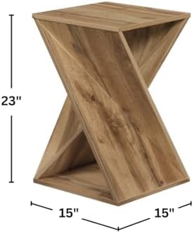 Albany Living Twisted Wood Accent Side Table, Architectural, Natural - Image 2