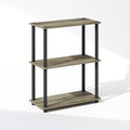 Furinno Turn-N-Tube Book Shelf, 3-Tier Bookshelf, Bookcase with Multipurpose Compact Display Rack, 11.6 x 23.6 x 29.6, for Living Room, Bedroom, Home Office, French Oak/Black by Furinno-FitsYourSpaceFitsYourBudget