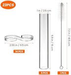 Veemoon Hydroponic Glass Tube Vase Set 8pcs 15cm Height 2.5cm Diameter Flower Arranging Container for Home Décor and Plant Propagation - Image 2