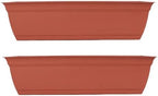 The HC Companies Eclipse Window Planter Box, 30 Inch, Clay, 2-Pack by TheHCCompanies
