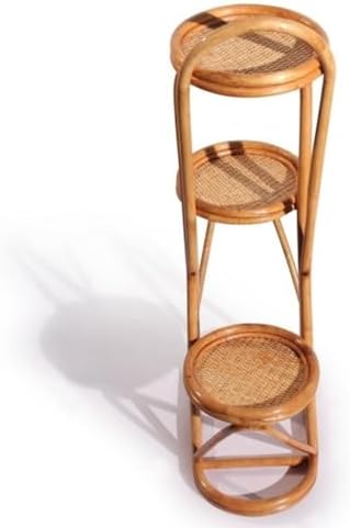 3 Tier Handmade Bamboo Plant Stand for Outdoor & Indoor, Rattan Wicker Flower Pot Rack, Wood Planter Holder Shelf Display Shelves for Balcony, Living Room - Image 2