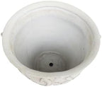 Christopher Knight Home Armis Round Concrete Planter, Indoor Outdoor Garden Plant Pot with Drainage Hole, Floral Relif Patio Urn Planter for Front Porch/Backyard, Outdoor Planter Box, Antique White - Image 6