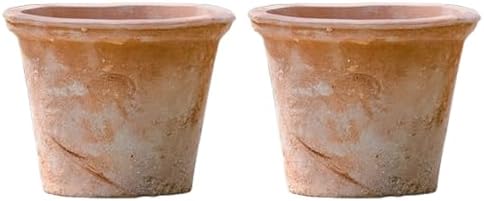 2/3 Pack Terracotta Planter, Breathable Clay Flower Pots, Red Clay Terracotta Plant Pots with Drainage, Indoor Outdoor Terracotta Flower Pot for Home Garden Plant Planting/16Cm by Unknown