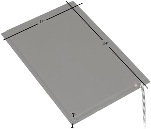 Farm Innovators HM-80M 17 x 24 Inch Plastic Heated Pet Mat with Fleece Cover and Heavy Duty Anti Chew Cord Protector for Dogs, Cats, and More, 70 Watt - Image 4