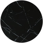 ø15.5'' Concrete Side Table End Table for Outdoor & Living Room, Modern Round Circle Cylindrical Style, Durable and Lightweight, Cement MGO Material, No Assembly, Marble Black - Image 4