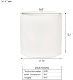 Fox & Fern Large Planter for Indoor or Outdoor, Matte White, 10 Inch - Image 6
