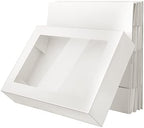 Gersoniel Half Sheet Cake Boxes with Window for Bakery, White, 10 Pack by Gersoniel