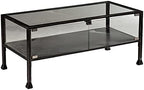 SEI Furniture Metal Terrarium Fish Display Coffee Table, Cocktail, Black/Silver Distressing by SEIFurniture