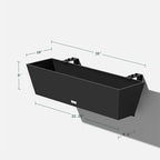 Veradek Pure Series Railing Planter - Tapered Window Box with Bracket - Image 2