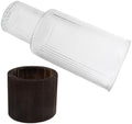 Glass Tube Vase with Wood Stand, Striped Cylinder Decor by DECHOUS