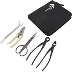 5Pcs Bonsai Tool Set Kit Carbon Steel Bonsai Scissors Rake Branch Cutter Pruning Shears Pliers Garden Tools by Unknown