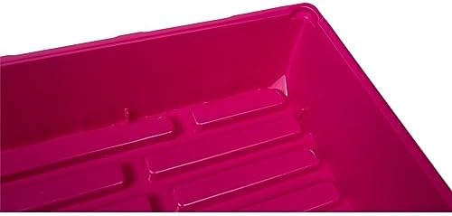 SUNPACK 10" x 20" Mega Plastic Seed Starting Tray, Magenta, 2.5" (Pack of 10) - No Drainage Holes, Ideal for Greenhouses or Indoor Gardening - Made of Thick, Strong Plastic - Image 3