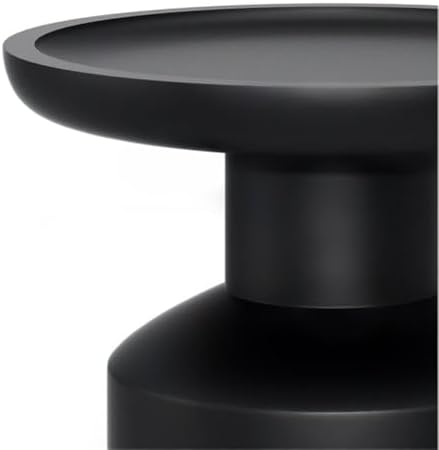 SIMPLIHOME Haynes 16" Wide Solid Wood Round End Table in Black - Image 5