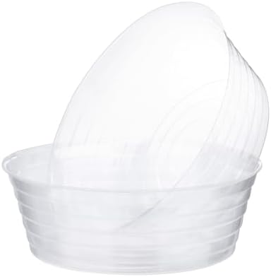 M METERXITY 5-Pack Plastic Plant Saucer, 13.4 Inch Clear Thin Plant Saucer Drip Tray for Indoor/Outdoor, Planter Liners Nursery Pots by MMETERXITY