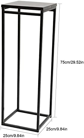 Tall Plant Stands Indoor Metal Column Geometric Flower Stand, Plant Pedestal Stand Corner Flower Pot Holder Organizer for Living Room Balcony Garden 29.52 inch, Black - Image 4