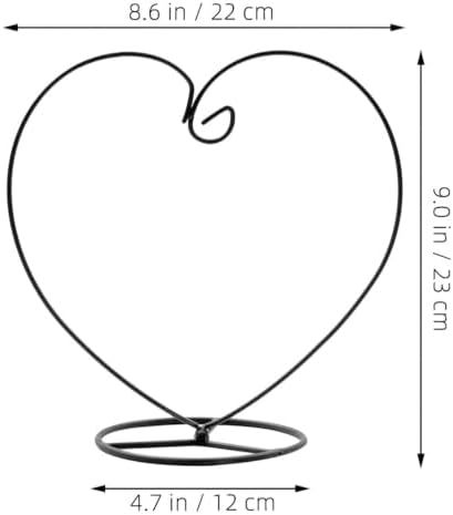 Zerodeko 5pcs Ornament Display Stand: Iron Hanging Rack Holder Heart Shape - Christmas Ornament Stand for Hanging Glass Globe Air Plant Terrarium Witch Ball Home Wedding Decor - Image 2